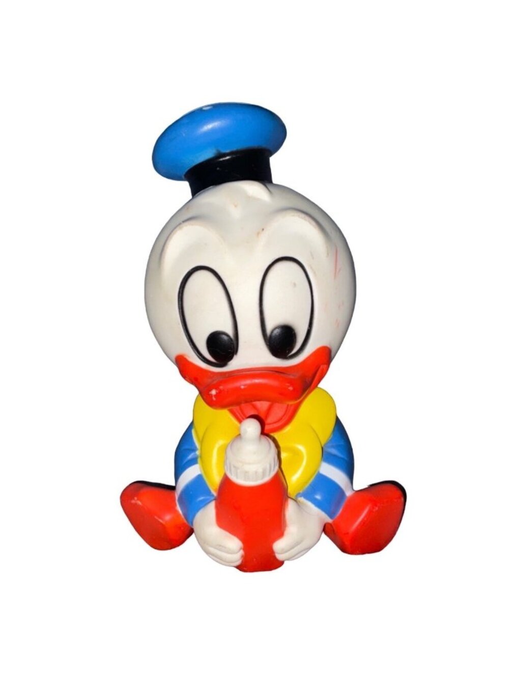 1986 Disney Baby Donald Duck Squeeze Toy By Shelcore Made In China